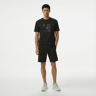  Boss Logo Erkek Siyah T-Shirt