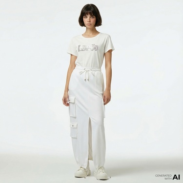  Liu Jo Kadın Beyaz Etek