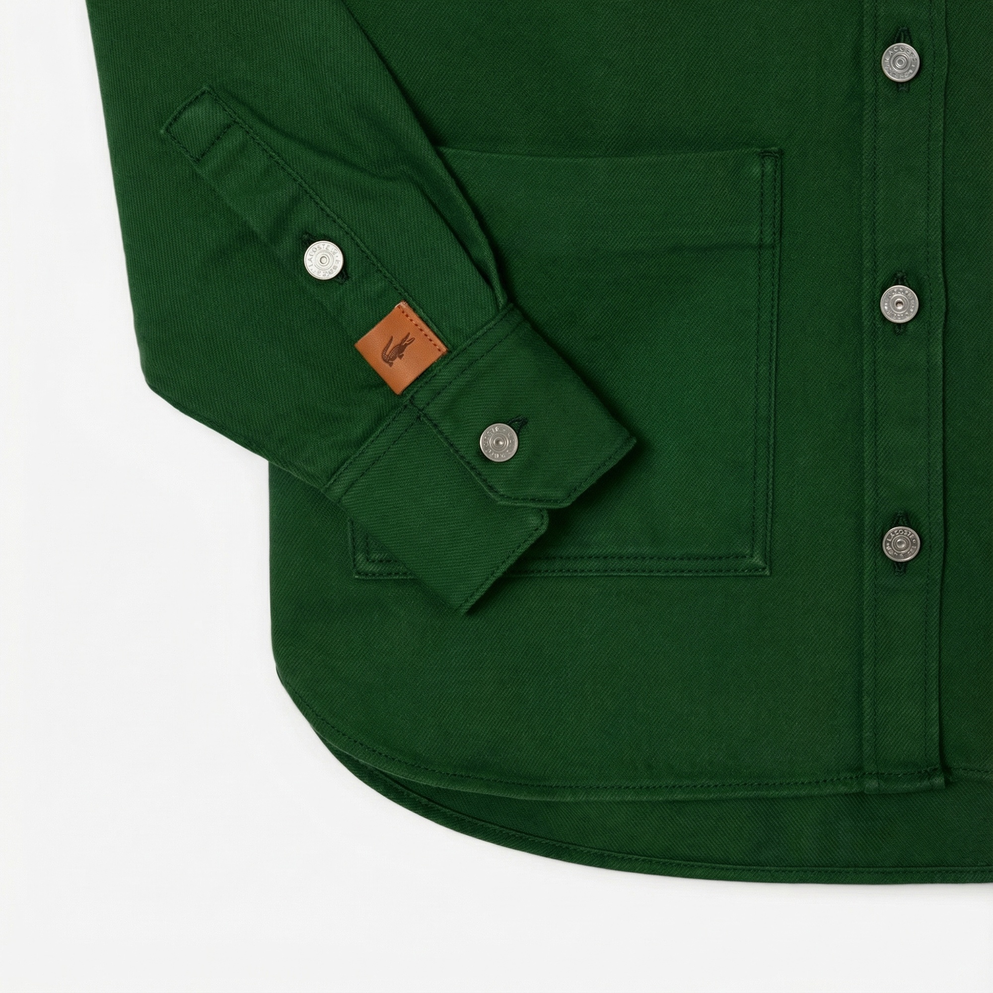 Lacoste Kadın Relaxed Fit Denim Yeşil Ceket