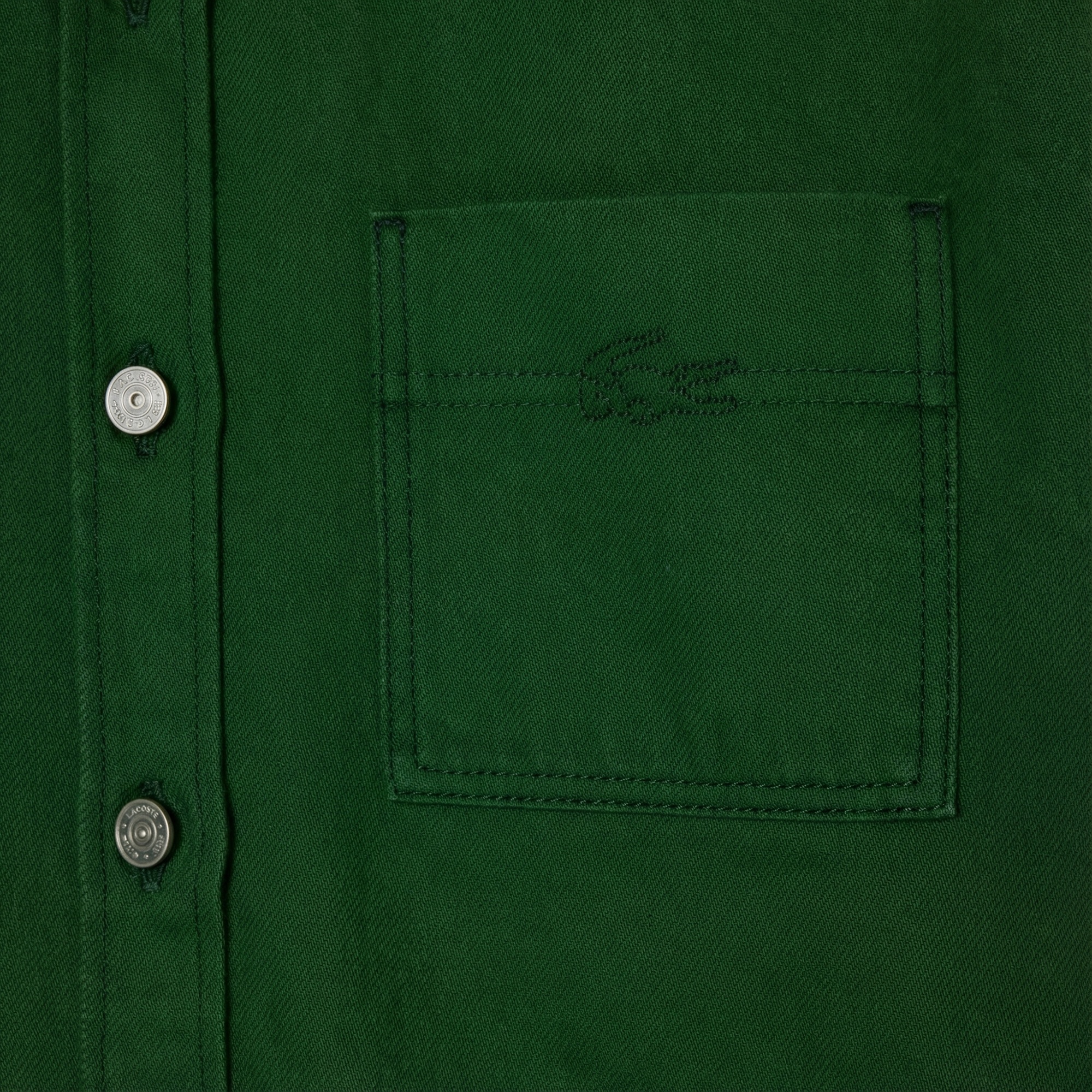 Lacoste Kadın Relaxed Fit Denim Yeşil Ceket