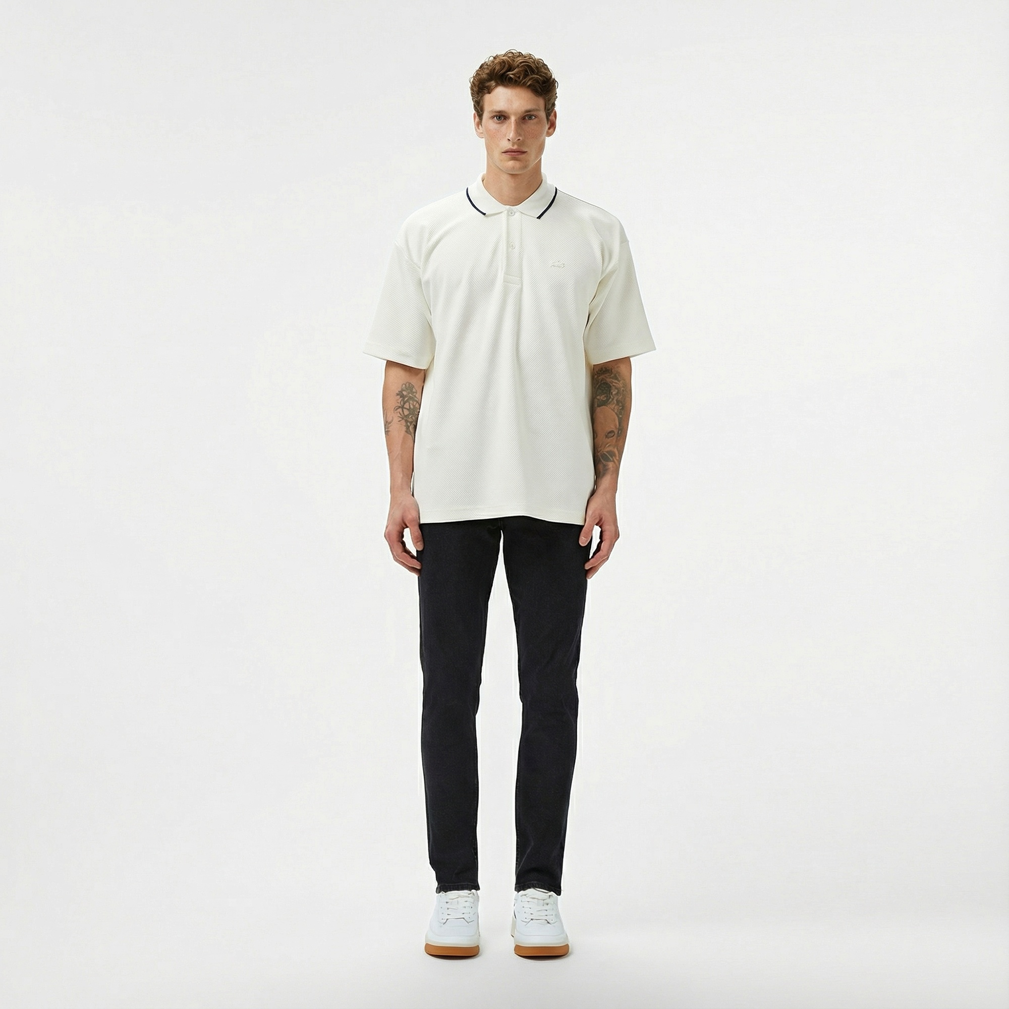 Lacoste Erkek Oversize Fit Beyaz Polo