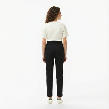  Lacoste Kadın Regular Fit Siyah Pantolon
