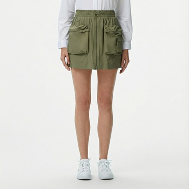  Lacoste Kadın Regular Fit Haki Etek