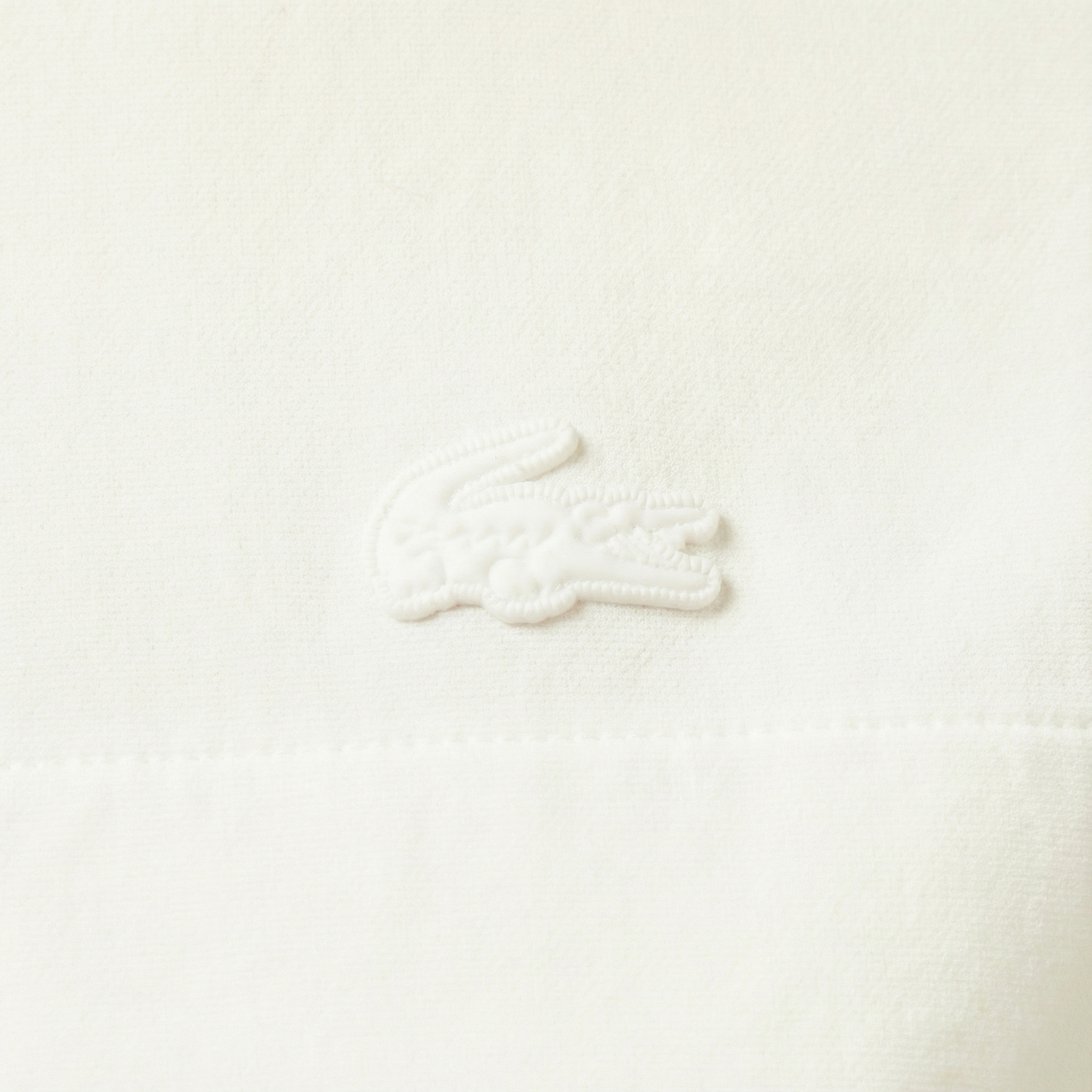  Lacoste Kadın Regular Fit Kolsuz Fermuarlı Beyaz Gömlek