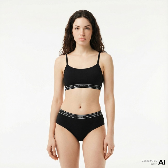  Lacoste Kadın Siyah Bra