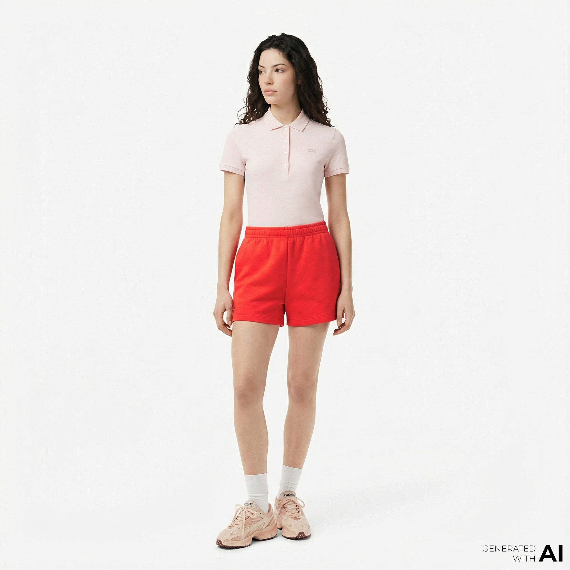  Lacoste Kadın Kırmızı Şort