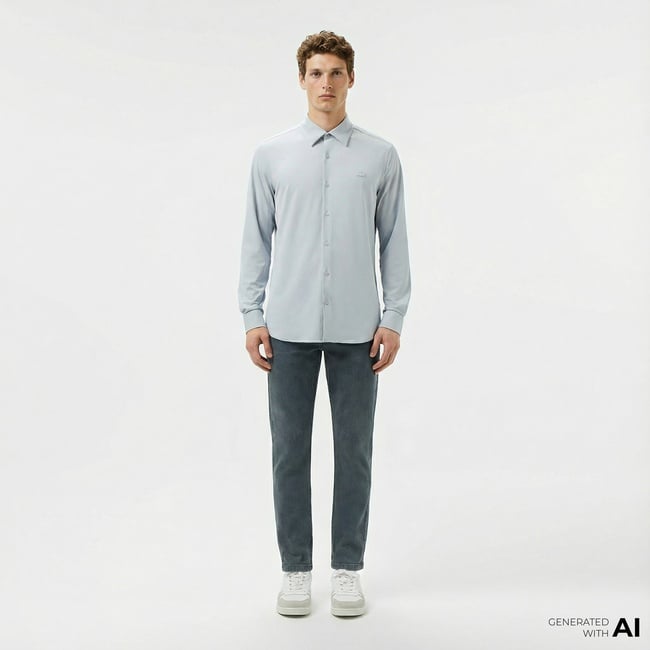  Lacoste Erkek Slim Fit Lacivert Jean Pantolon