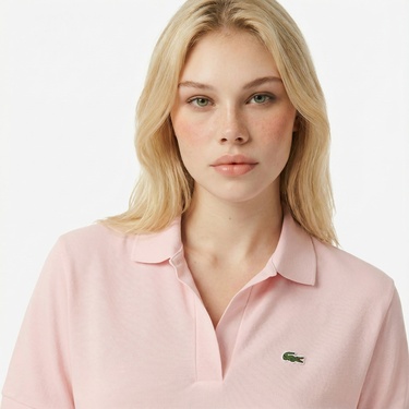  Lacoste Kadın Relaxed Fit Pembe Polo