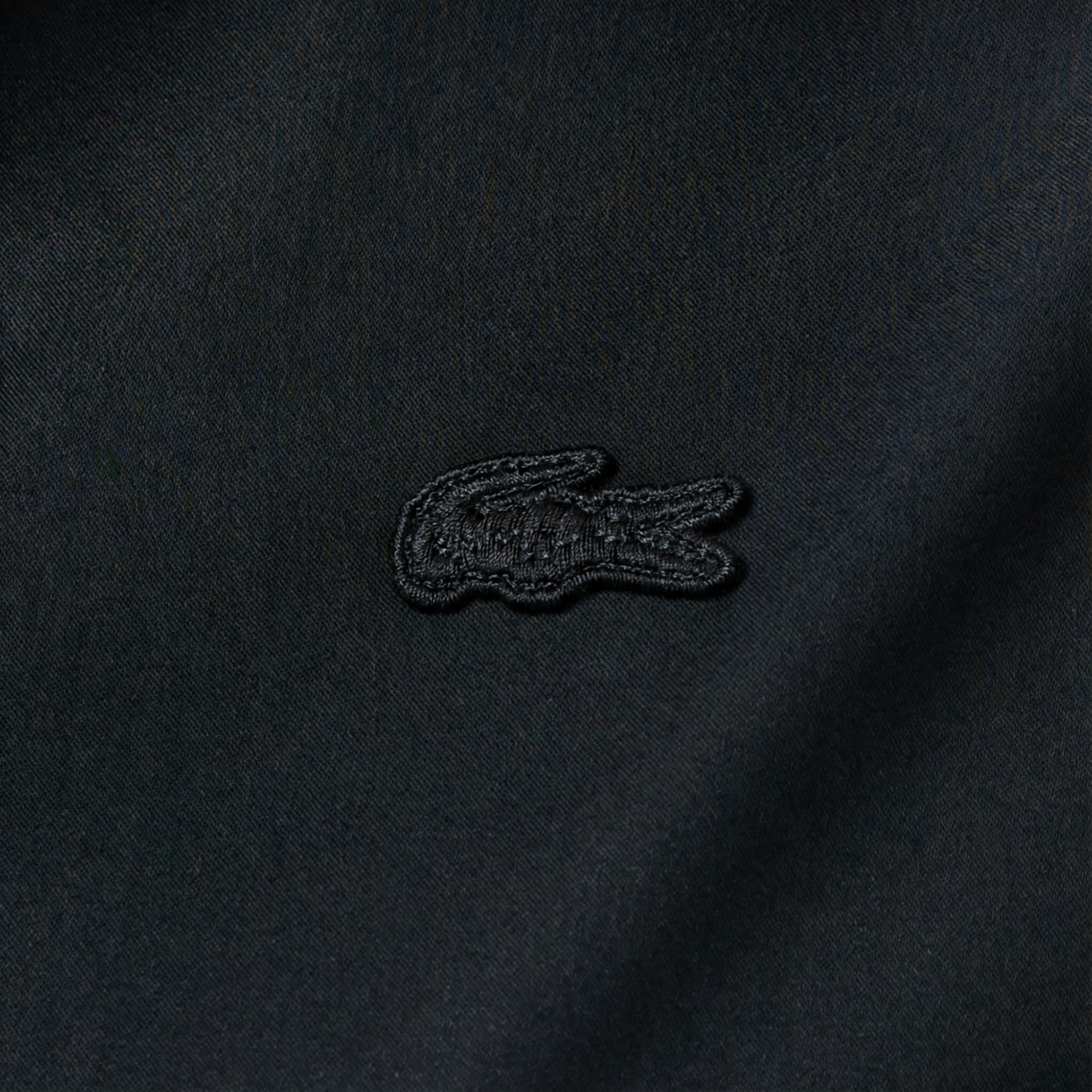  Lacoste Kadın Regular Fit Yarım Kollu Siyah Gömlek