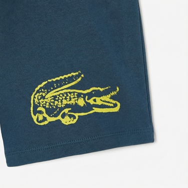  Lacoste Erkek Çocuk Baskılı Lacivert Şort