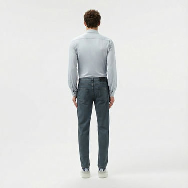  Lacoste Erkek Slim Fit Lacivert Jean Pantolon