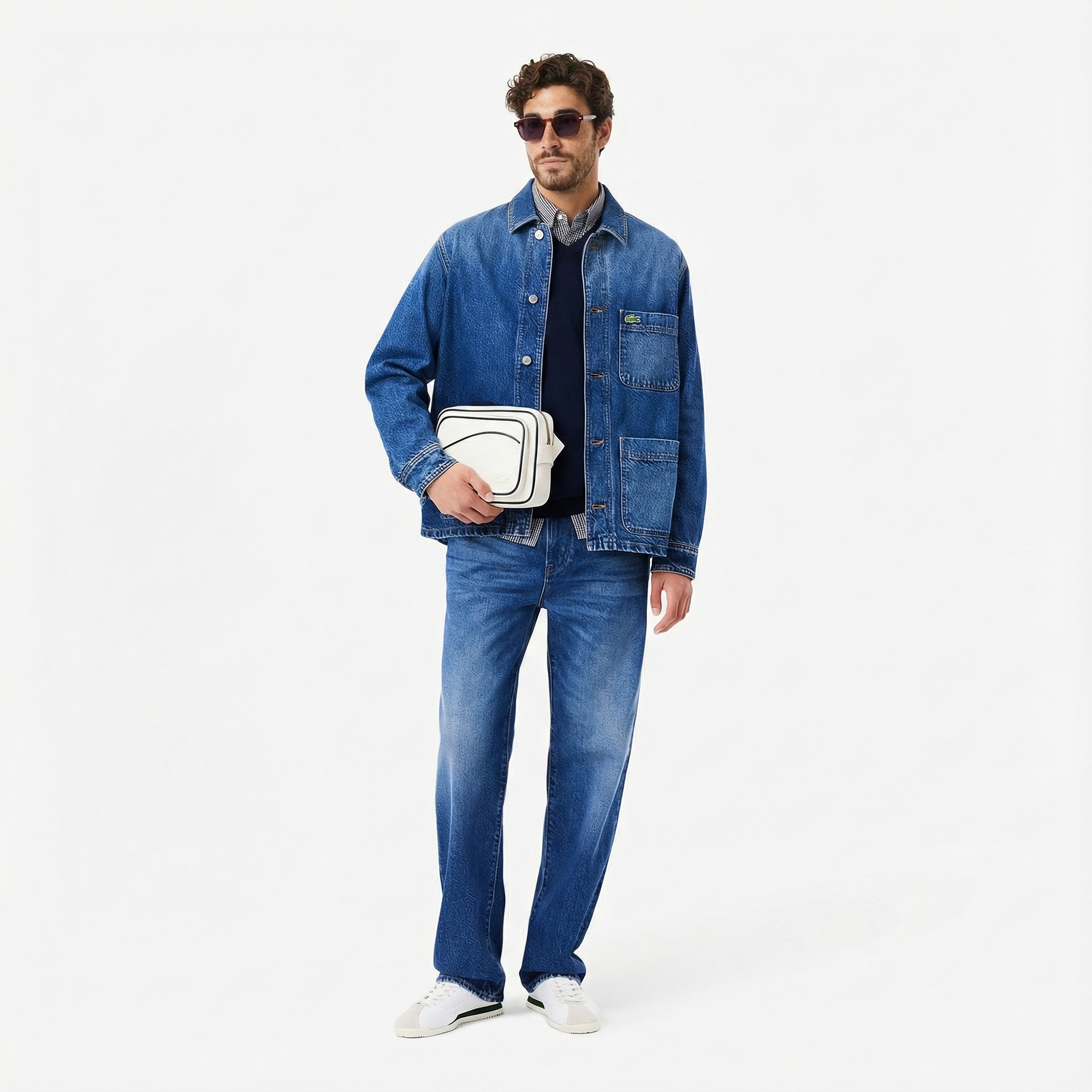 Lacoste Erkek Straight Fit Lacivert Jean Pantolon