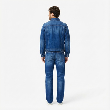  Lacoste Erkek Straight Fit Lacivert Jean Pantolon