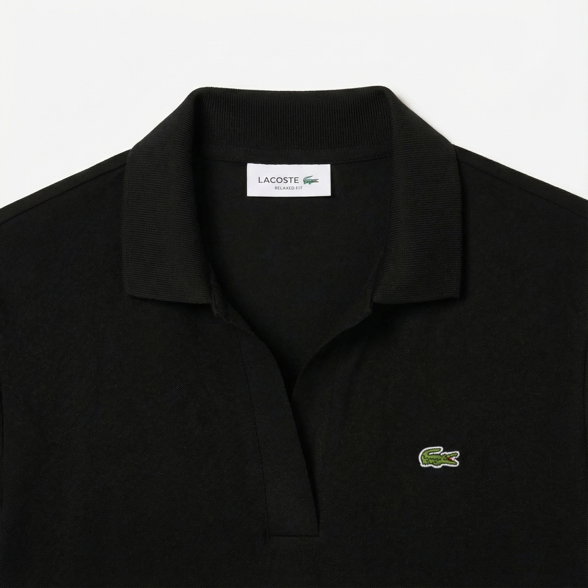 Lacoste Kadın Relaxed Fit Siyah Polo