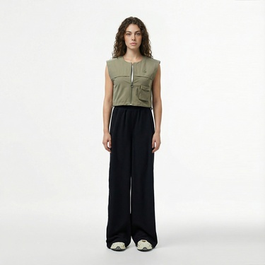  Lacoste Kadın Regular Fit Kolsuz Fermuarlı Haki Gömlek