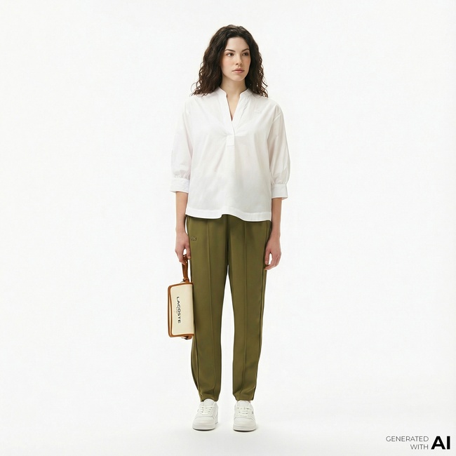  Lacoste Kadın Jogger Haki Pantolon