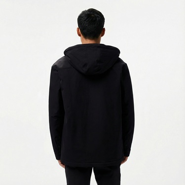  Lacoste Erkek Regular Fit Kapüşonlu Siyah Ceket