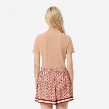  Lacoste L.12.D Kadın Slim Fit Kahverengi Polo