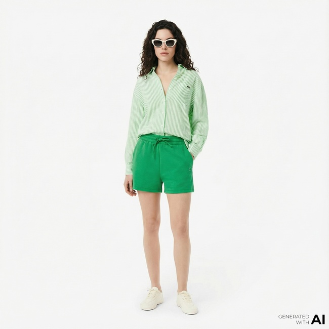  Lacoste Kadın Yeşil Şort