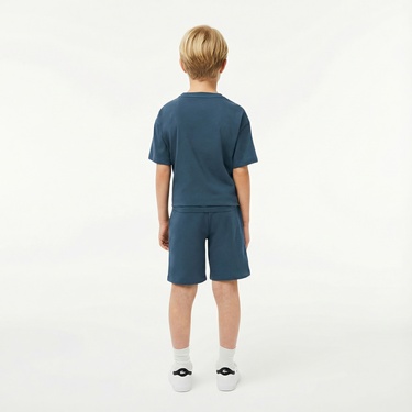  Lacoste Erkek Çocuk Baskılı Lacivert Şort