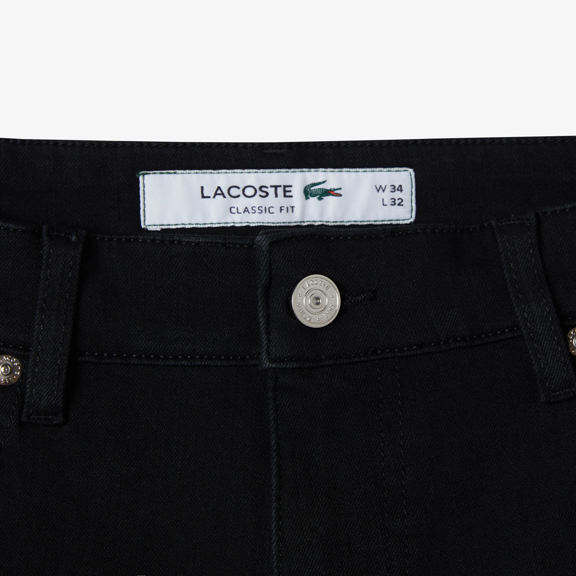 Lacoste Erkek Regular Fit Siyah Jean Pantolon