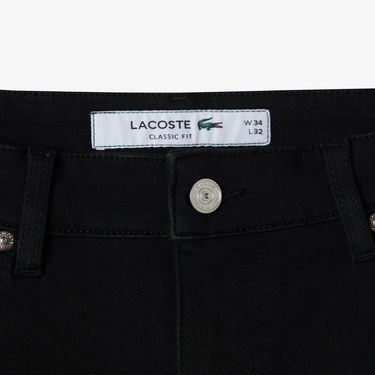  Lacoste Erkek Regular Fit Siyah Jean Pantolon
