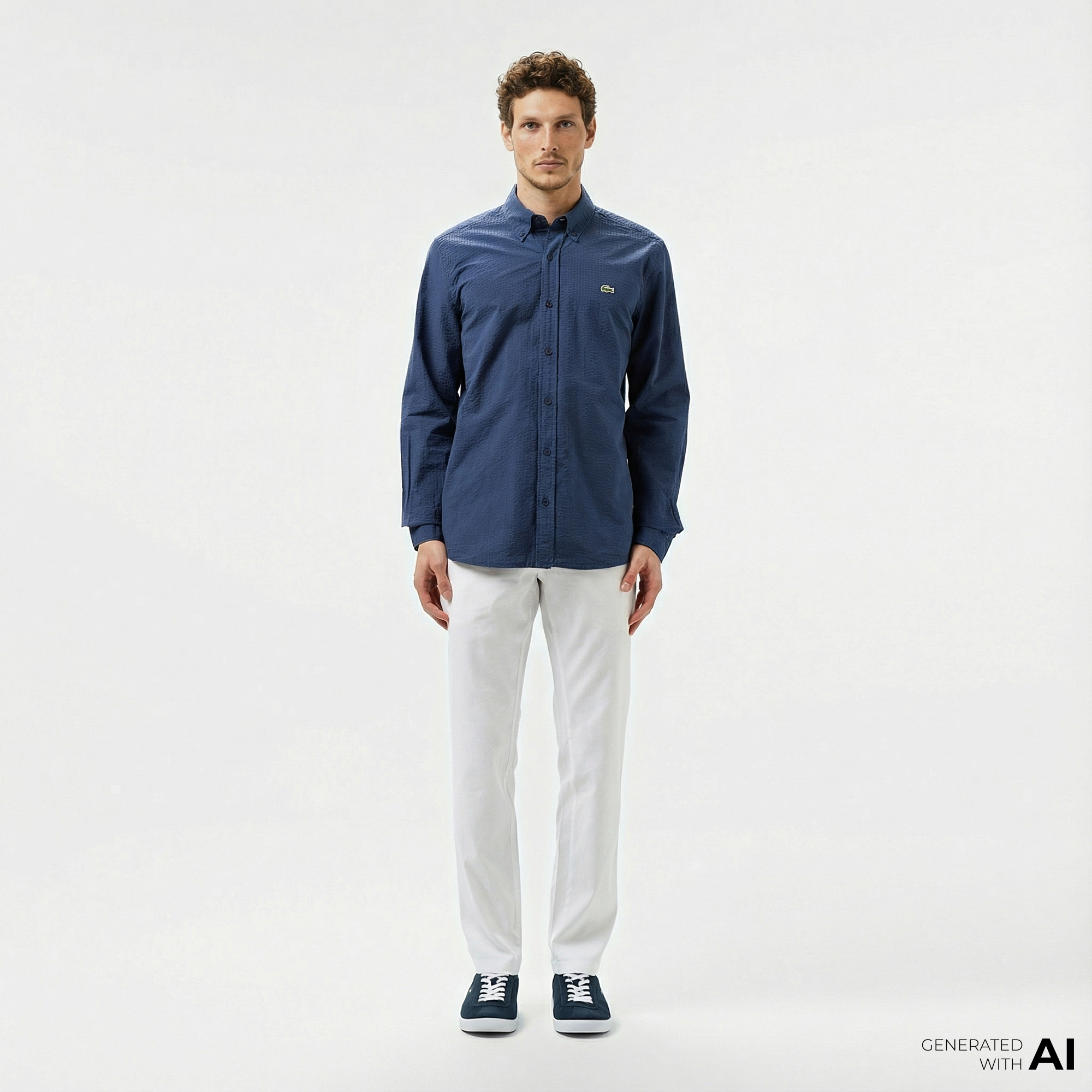  Lacoste Erkek Slim Fit Beyaz Pantolon