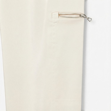  Lacoste Kadın Oversized Fit Krem Pantolon