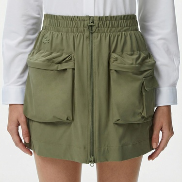  Lacoste Kadın Regular Fit Haki Etek