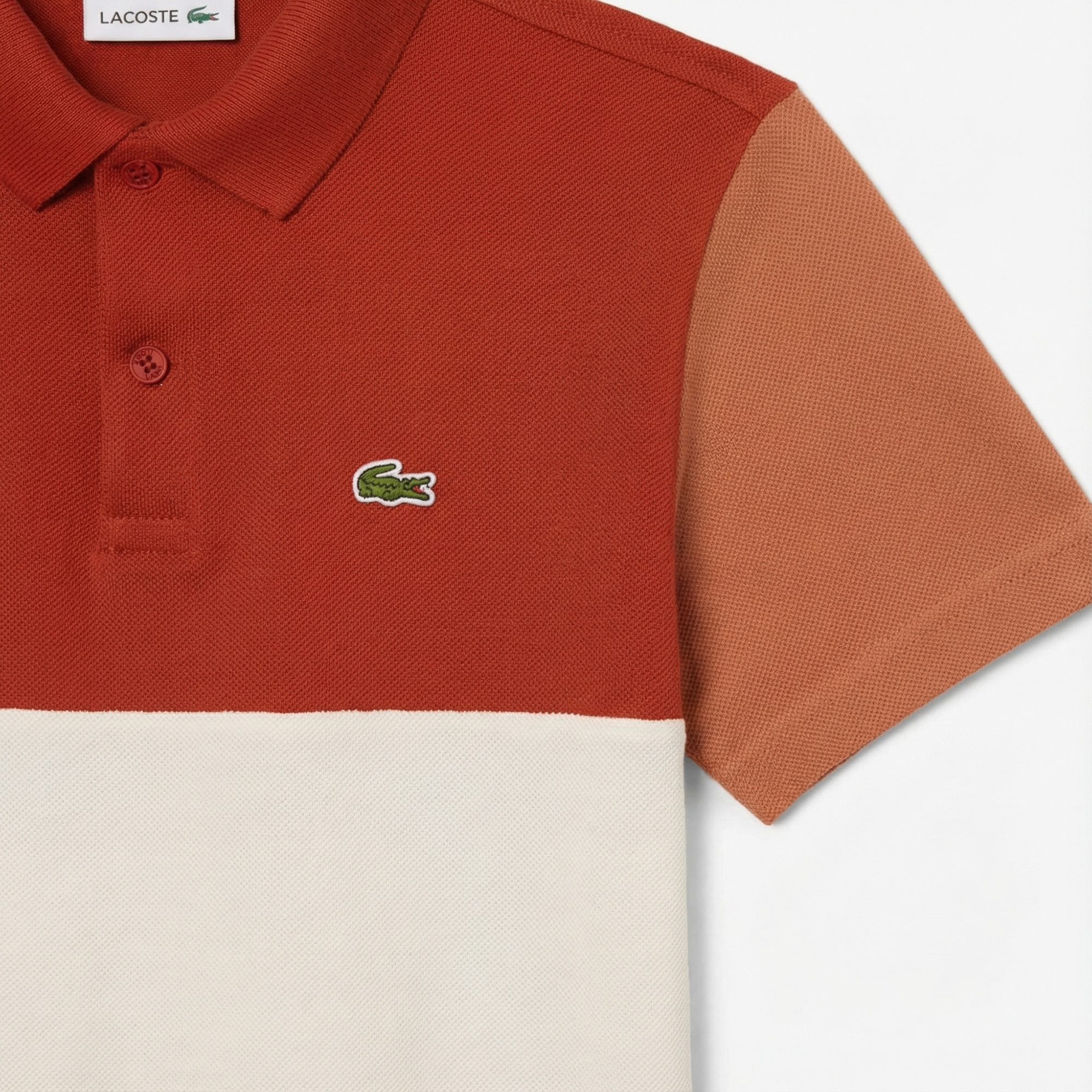 Lacoste Çocuk Renk Bloklu Bej Polo