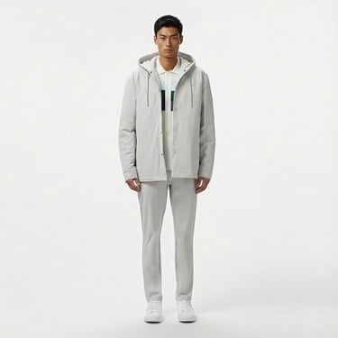  Lacoste Erkek Regular Fit Kapüşonlu Gri Ceket