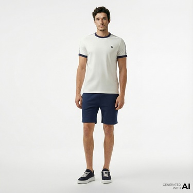  Fred Perry 1952 Sweat Erkek Mavi Şort