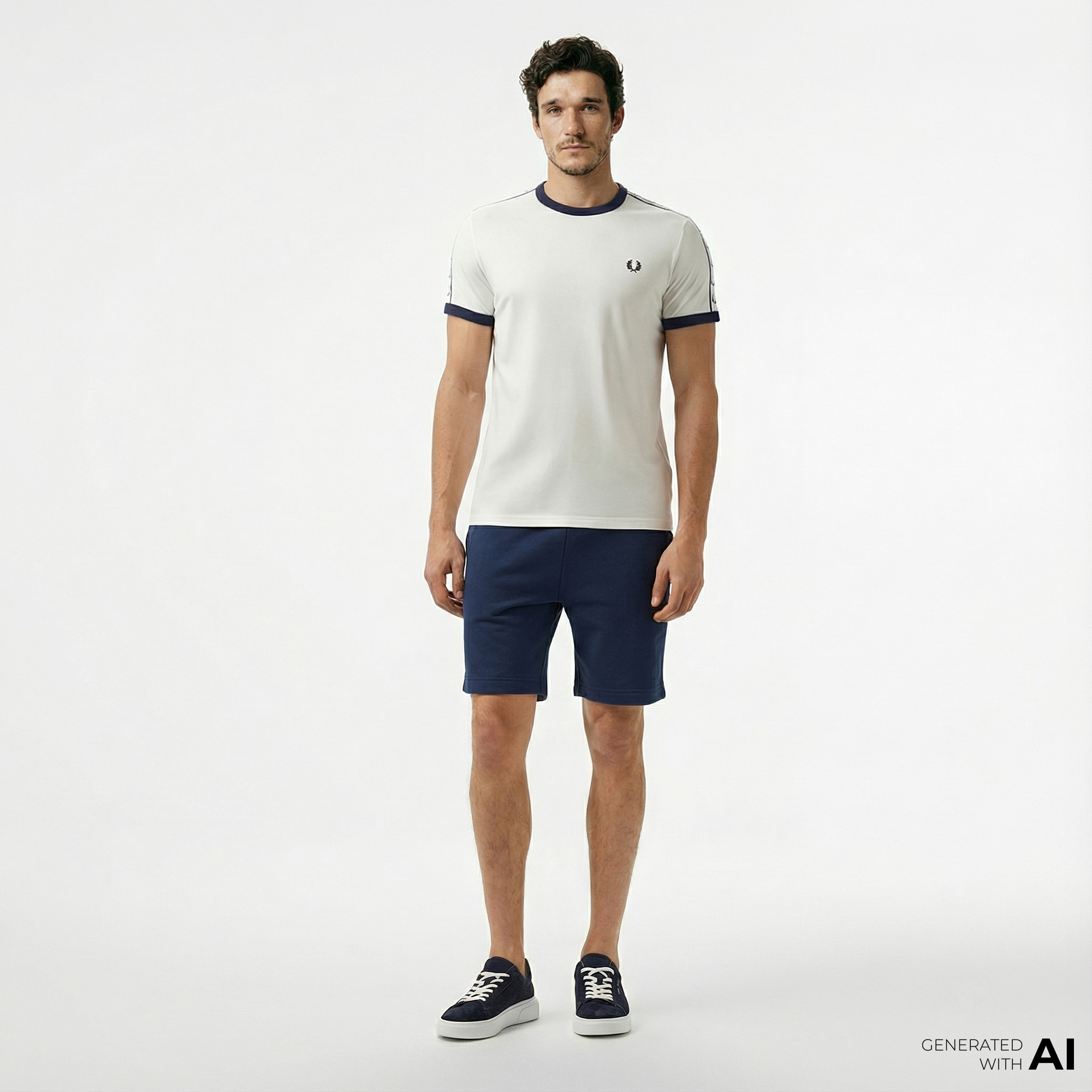  Fred Perry 1952 Sweat Erkek Mavi Şort