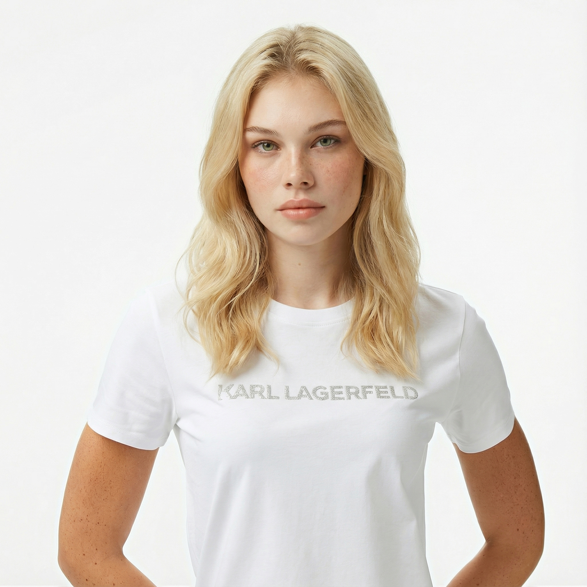 Karl Lagerfeld Kadın Beyaz T-Shirt