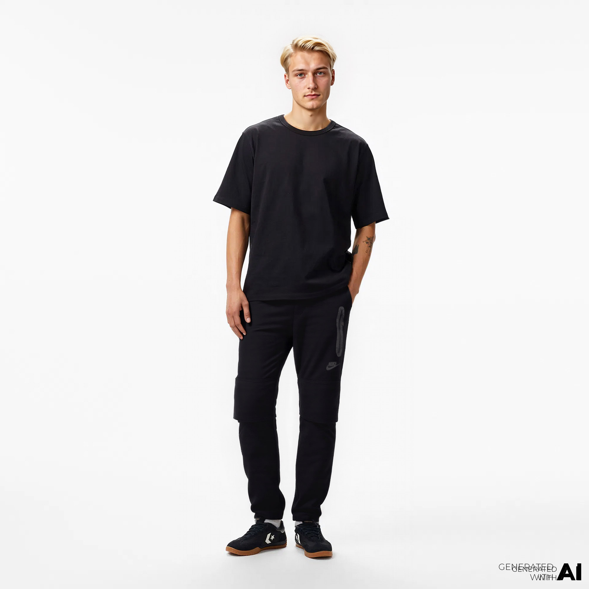  Nike Tech Woven Erkek Siyah Eşofman Altı