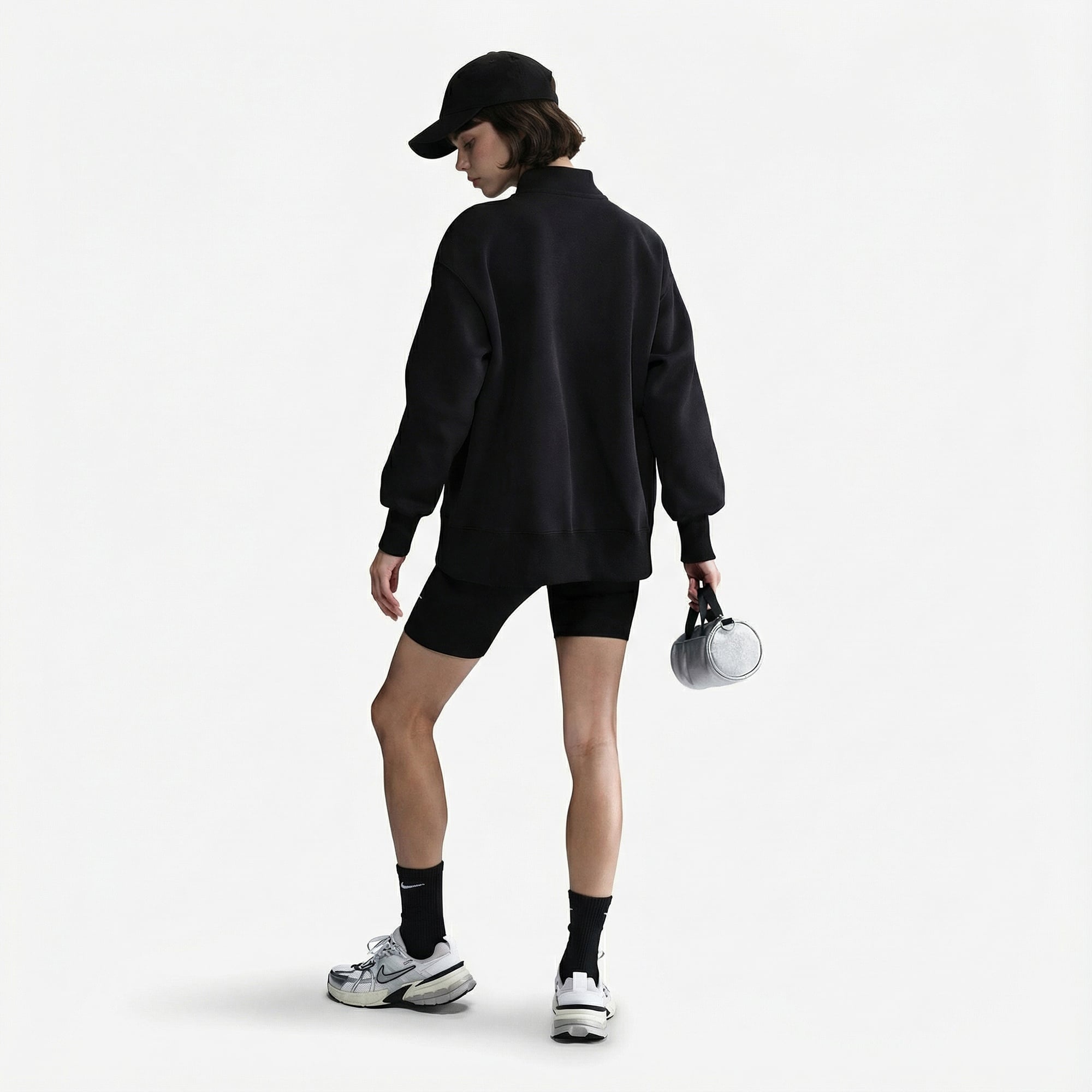 Nike Sportswear Phoenix Fleece Kadın Siyah Sweatshirt