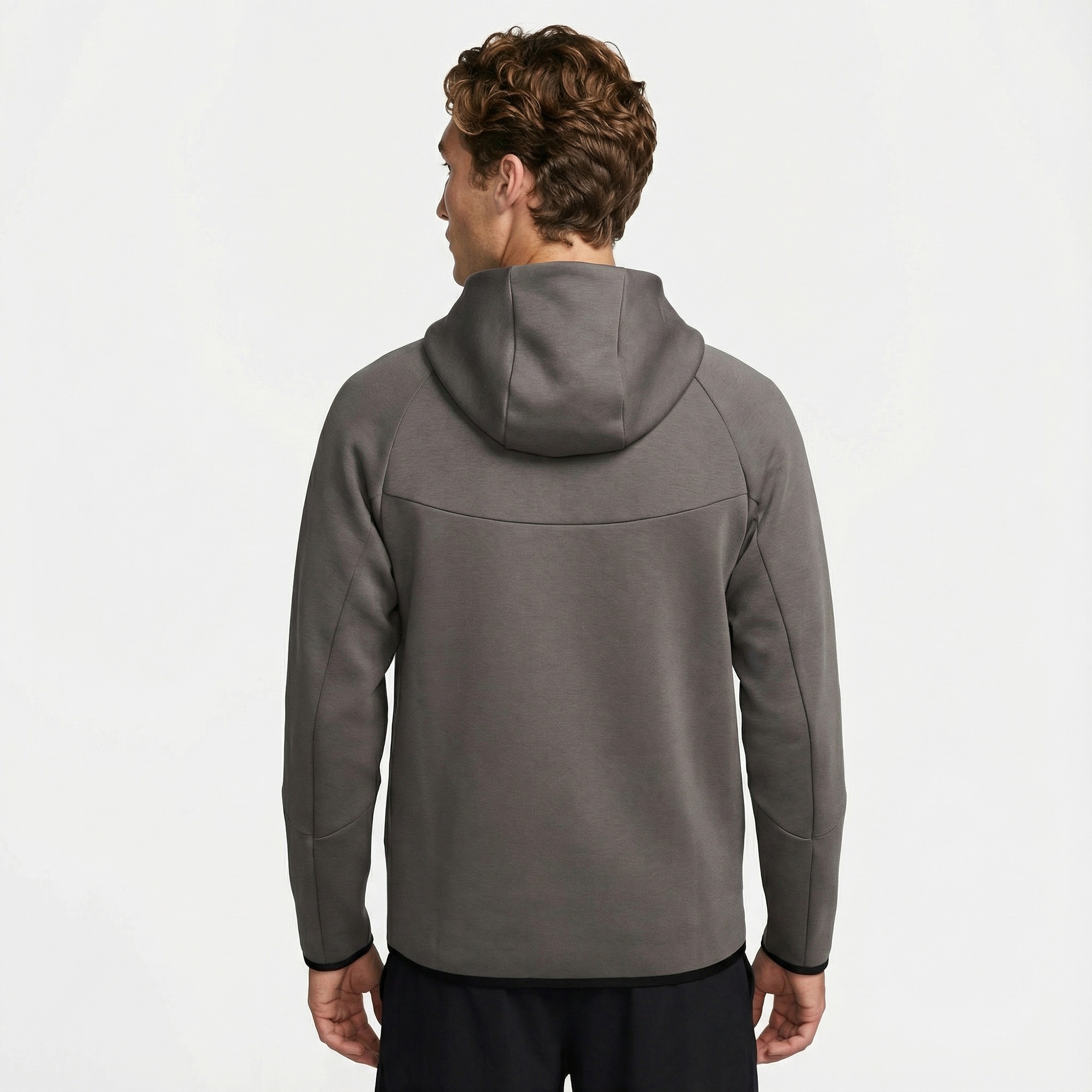 Nike Tech Fleece Erkek Gri Kapüşonlu Hoodie