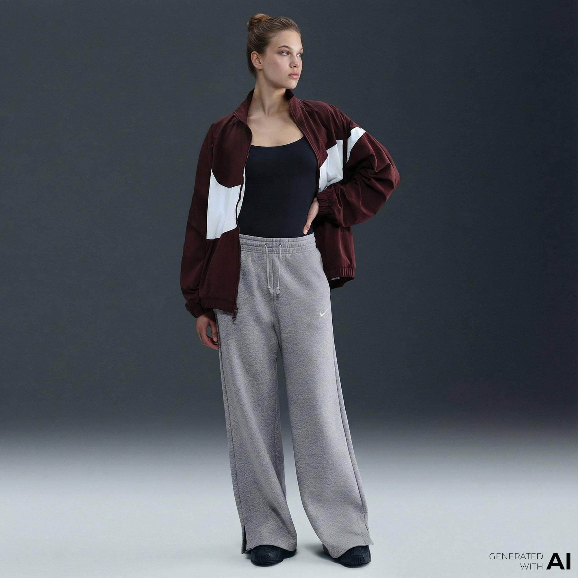 Nike Sportswear Phoenix Fleece Kadın Gri Eşofman Altı