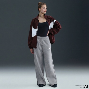  Nike Sportswear Phoenix Fleece Kadın Gri Eşofman Altı