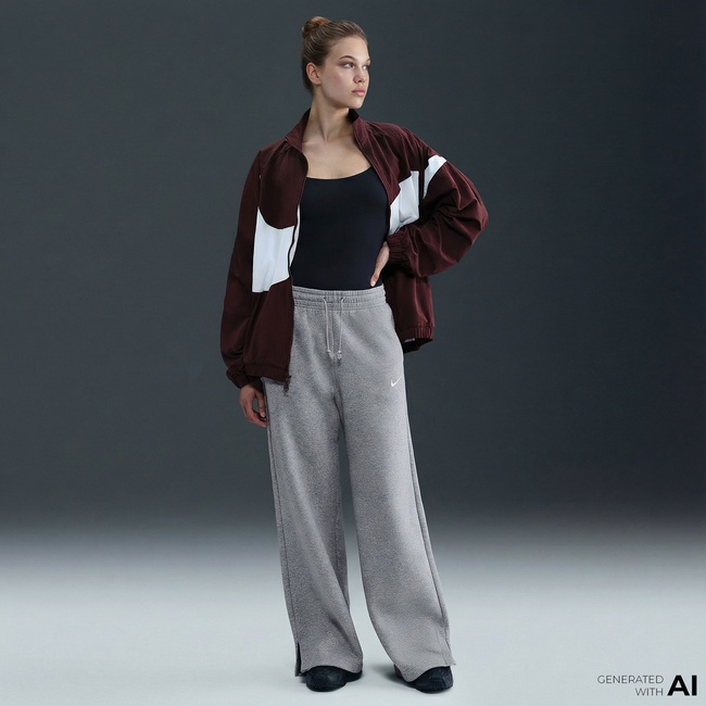  Nike Sportswear Phoenix Fleece Kadın Gri Eşofman Altı