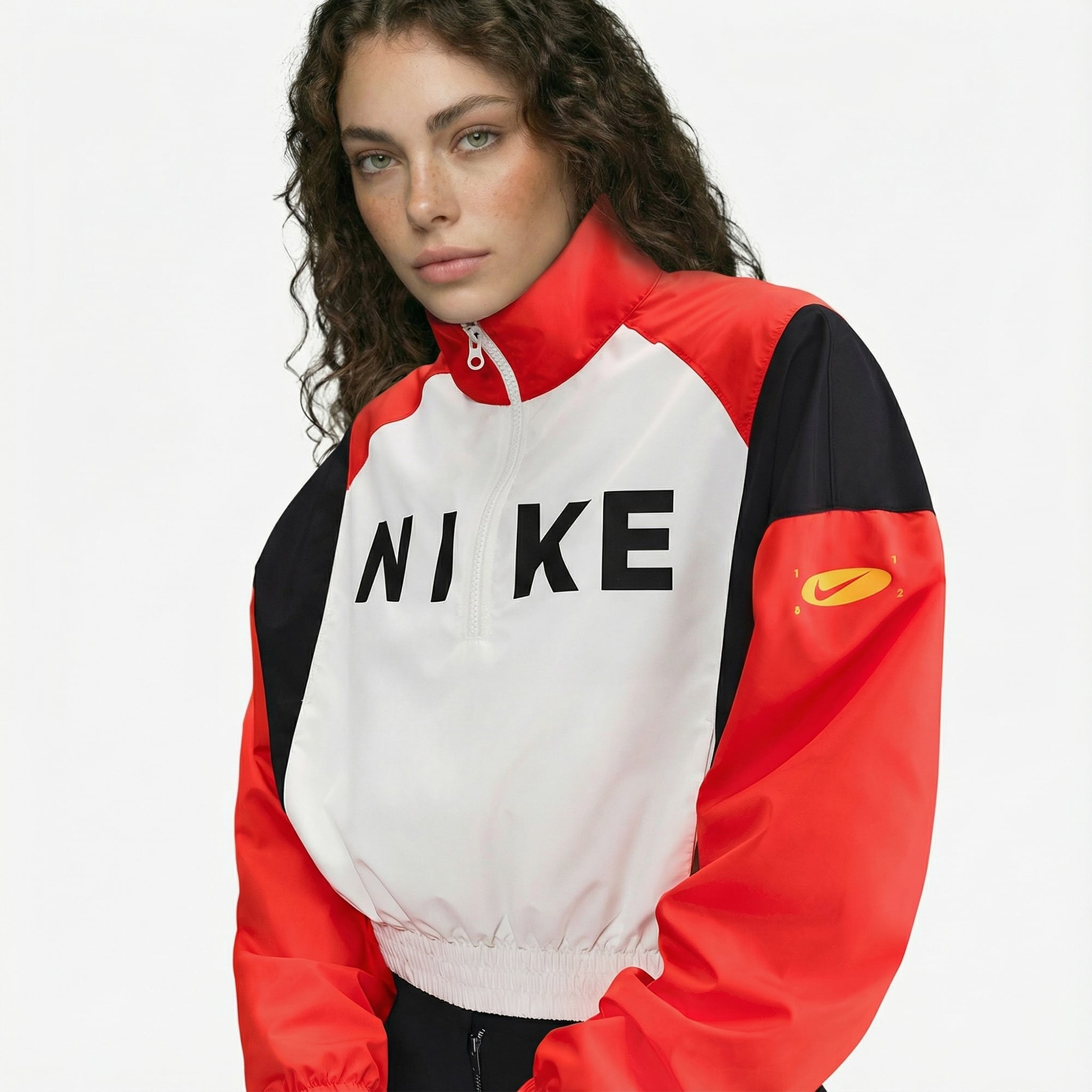 Nike Sportswear Classics Woven Remix Kadın Renkli Sweatshirt