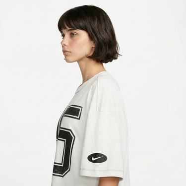  Nike Sportswear Street Kadın Beyaz T-Shirt