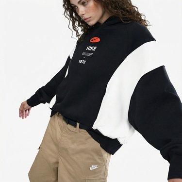  Nike Sportswear Phoenix Fleece Kadın Siyah Hoodie