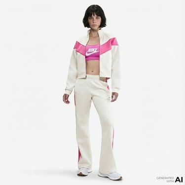  Nike Sportswear Windrunner Poly Kadın Krem Rengi Ceket