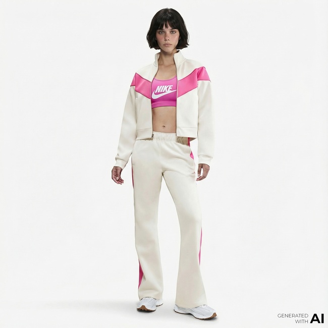  Nike Sportswear Windrunner Poly Kadın Krem Rengi Ceket