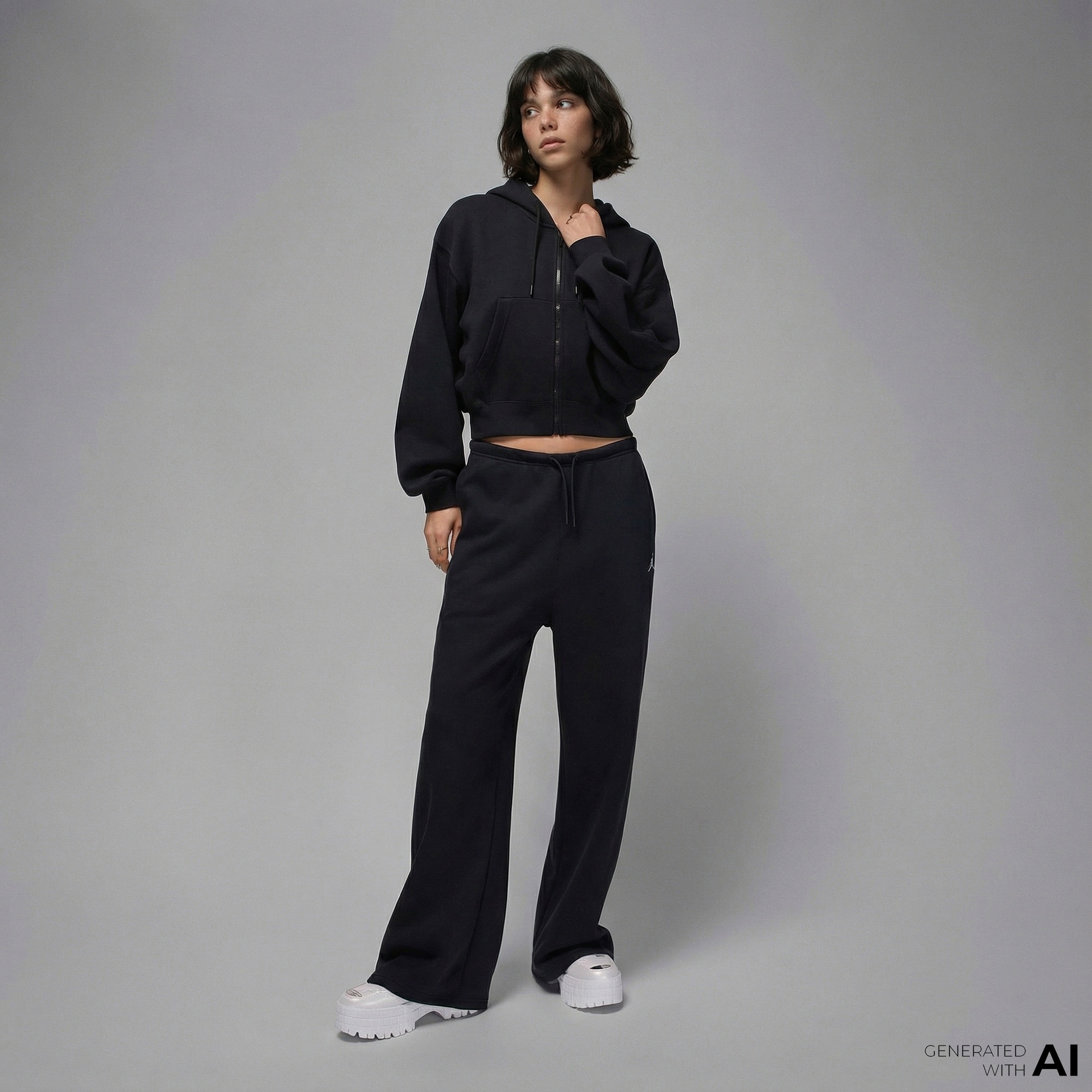 Jordan Brooklyn Fleece Kadın Siyah Sweatshirt