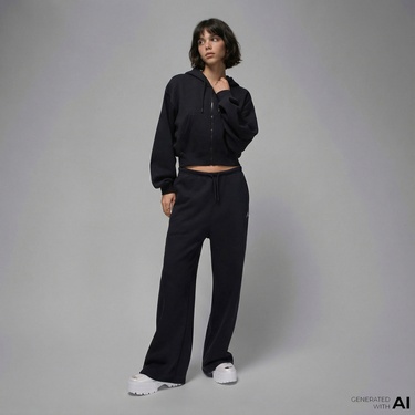  Jordan Brooklyn Fleece Kadın Siyah Sweatshirt