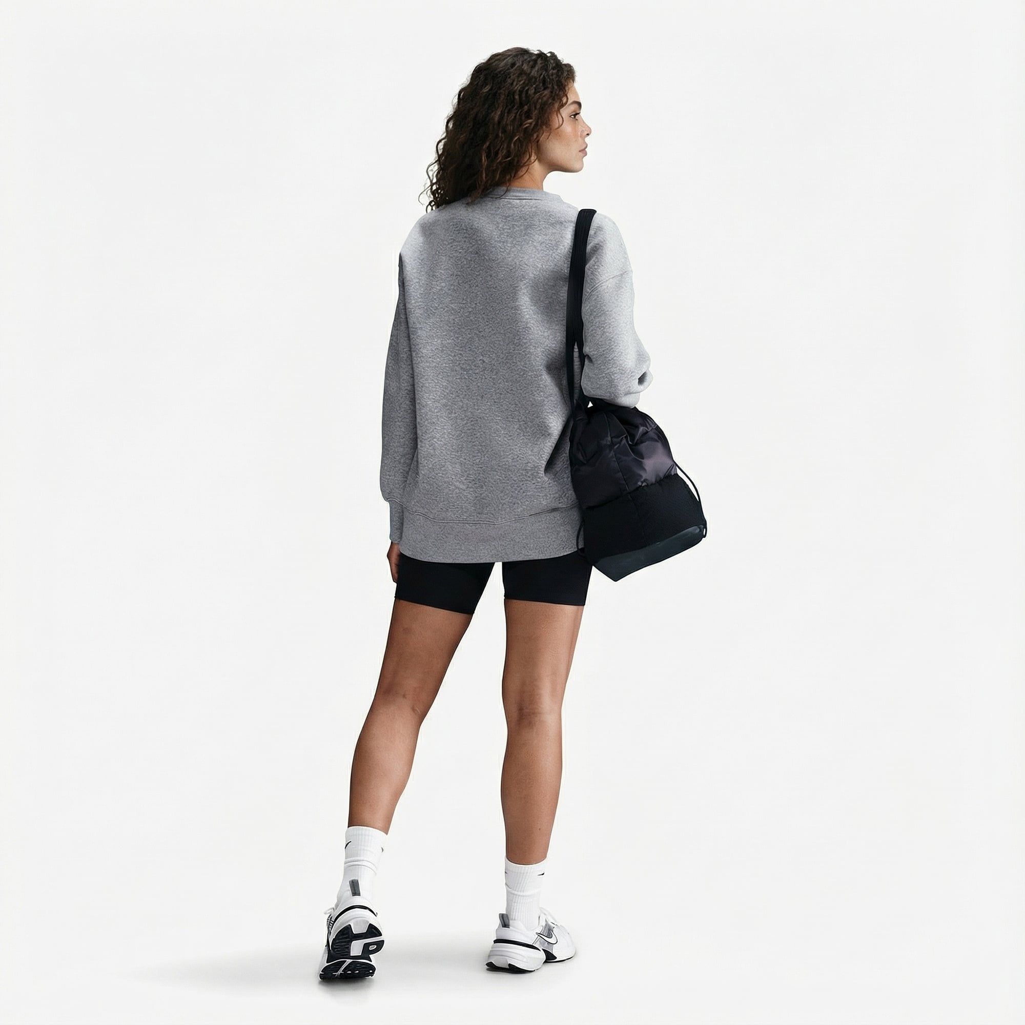 Nike Sportswear Phoenix Fleece Kadın Gri Sweatshirt