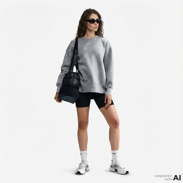  Nike Sportswear Phoenix Fleece Kadın Gri Sweatshirt