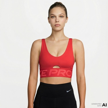  Nike Pro Indy Plunge Kadın Pembe Bra